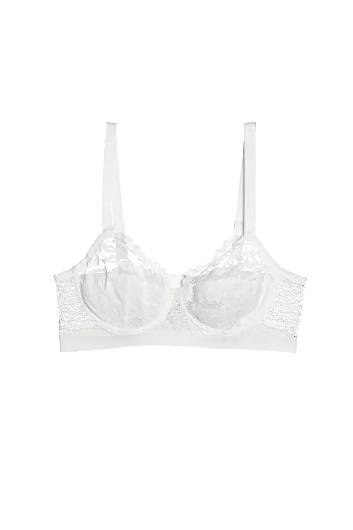 Bügel-BH in Ivory aus floraler Spitze und Mesh