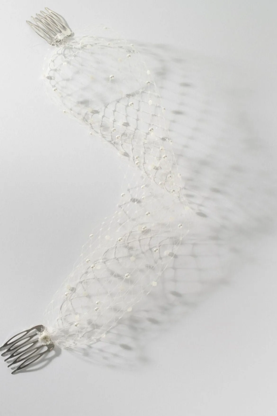 Birdcage Schleier mit Perlen