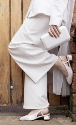 Box Clutch – Ebony Ivory Satin | The Perfect Bridal Company