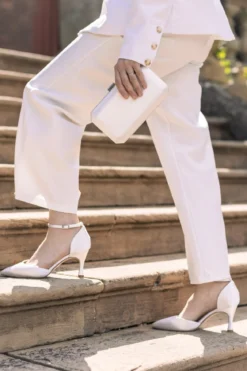 Box Clutch – Ebony Ivory Satin | The Perfect Bridal Company