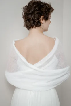 Braut Bolero aus Mohair-Strickmix