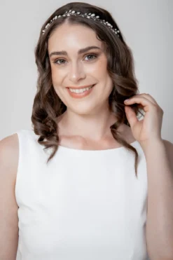 Braut Haarband mit Süßwasserperlen und Strass