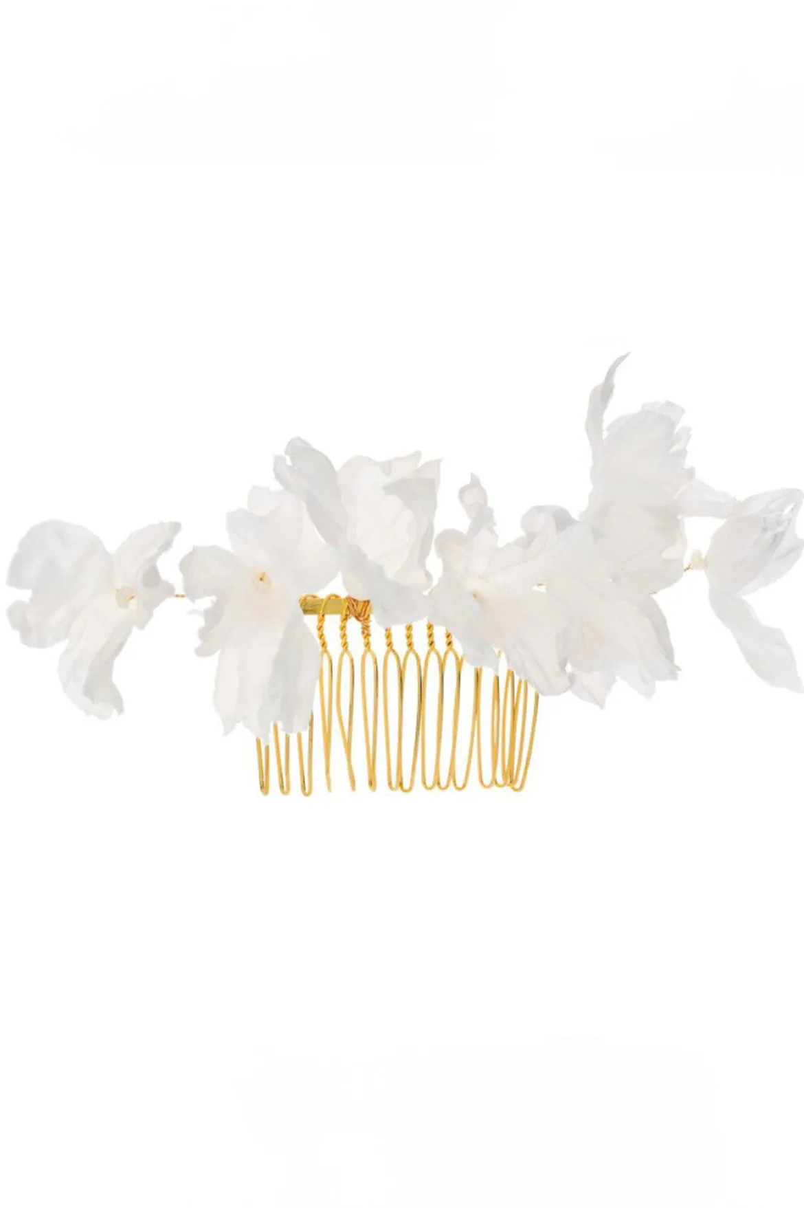 Braut Haarkamm mit Seidenblüten