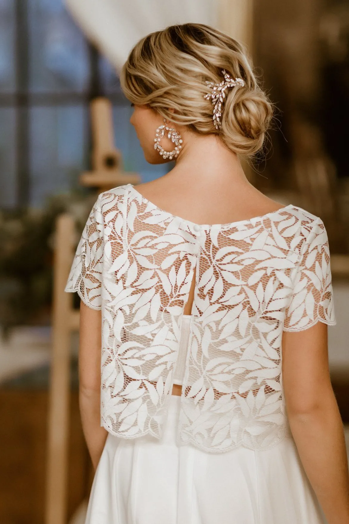 Braut Haarschmuck, Haarspange mit Strass und Kristall