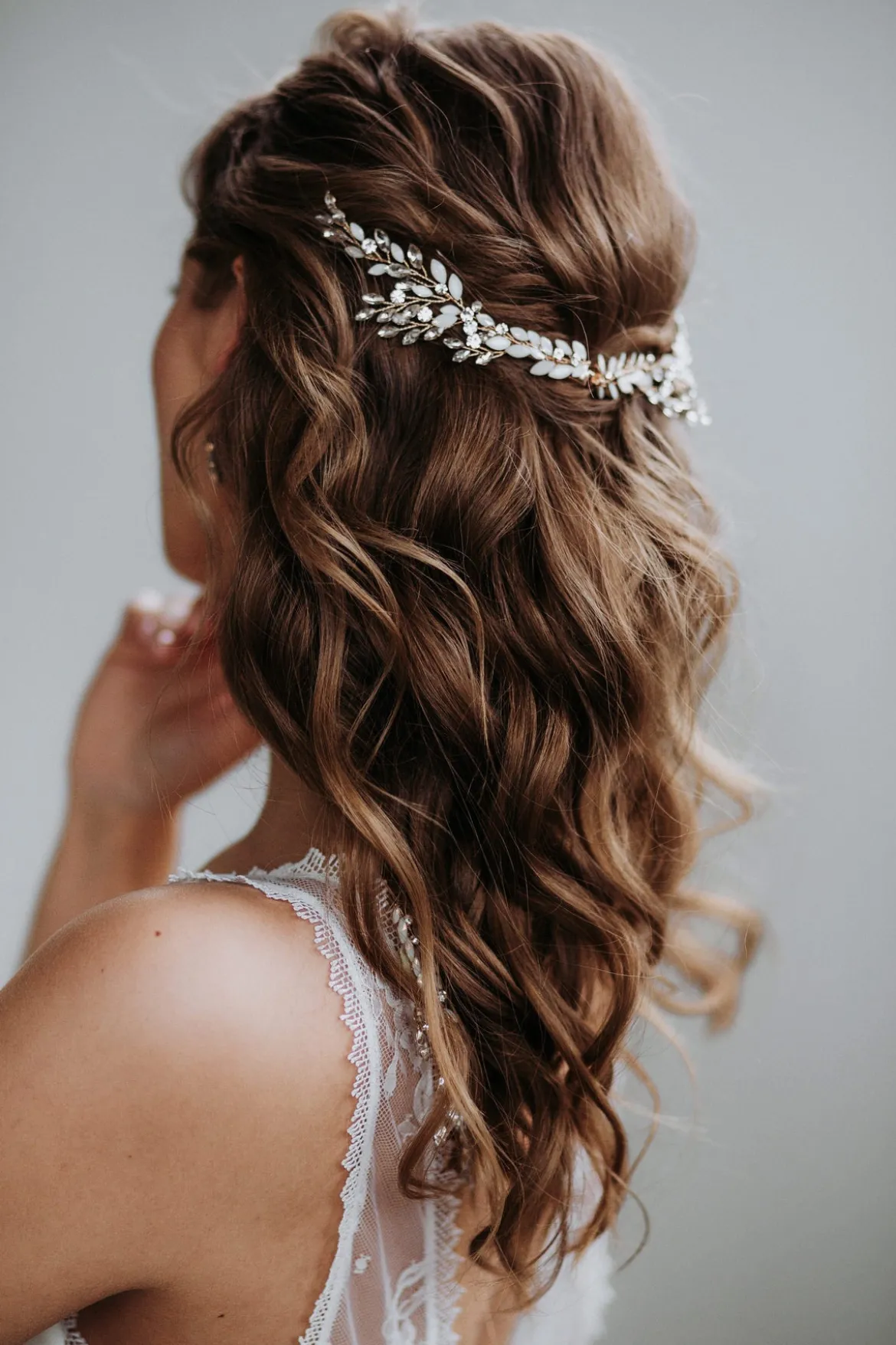 Braut Haarschmuck, Haarspange mit Strass und Kristall