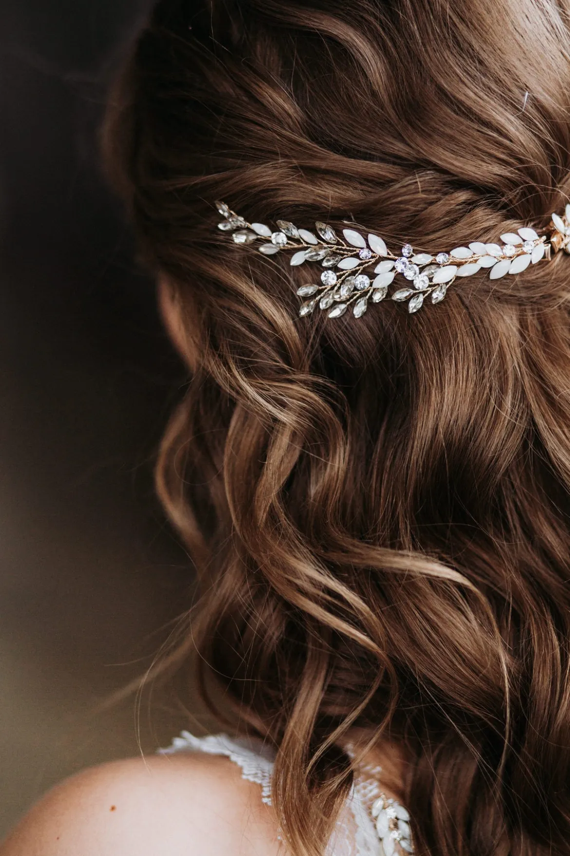 Braut Haarschmuck, Haarspange mit Strass und Kristall