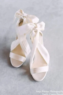 Braut High Heels mit Seidenband und Schleife – Kate Bella Belle Shoes