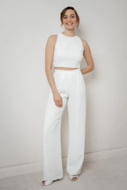 Braut Hose in Ivory – Tihana noni