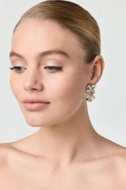 Braut Ohrstecker mit Strass-Herzchen