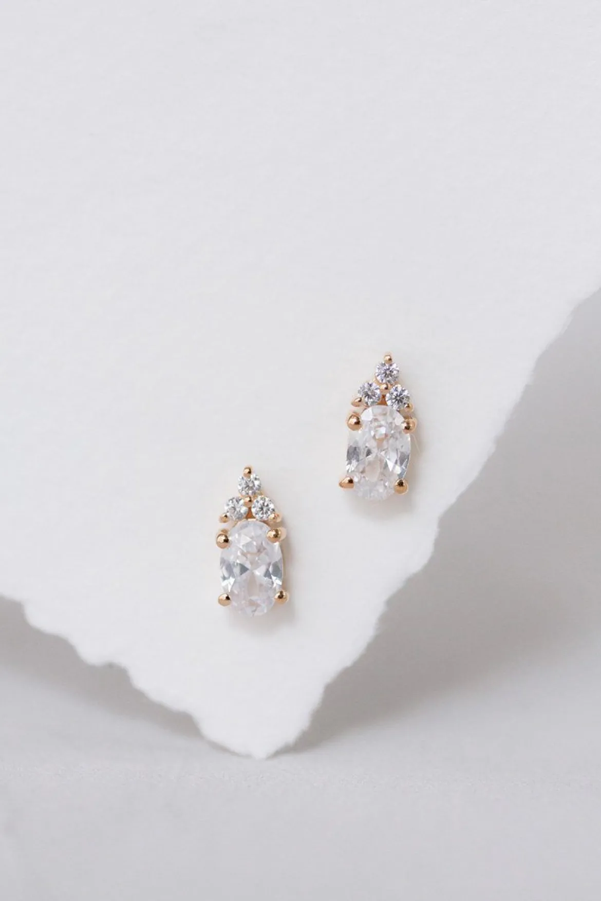 Braut Ohrstecker mit Zirkonia Kristallen - Dazzling Beauty