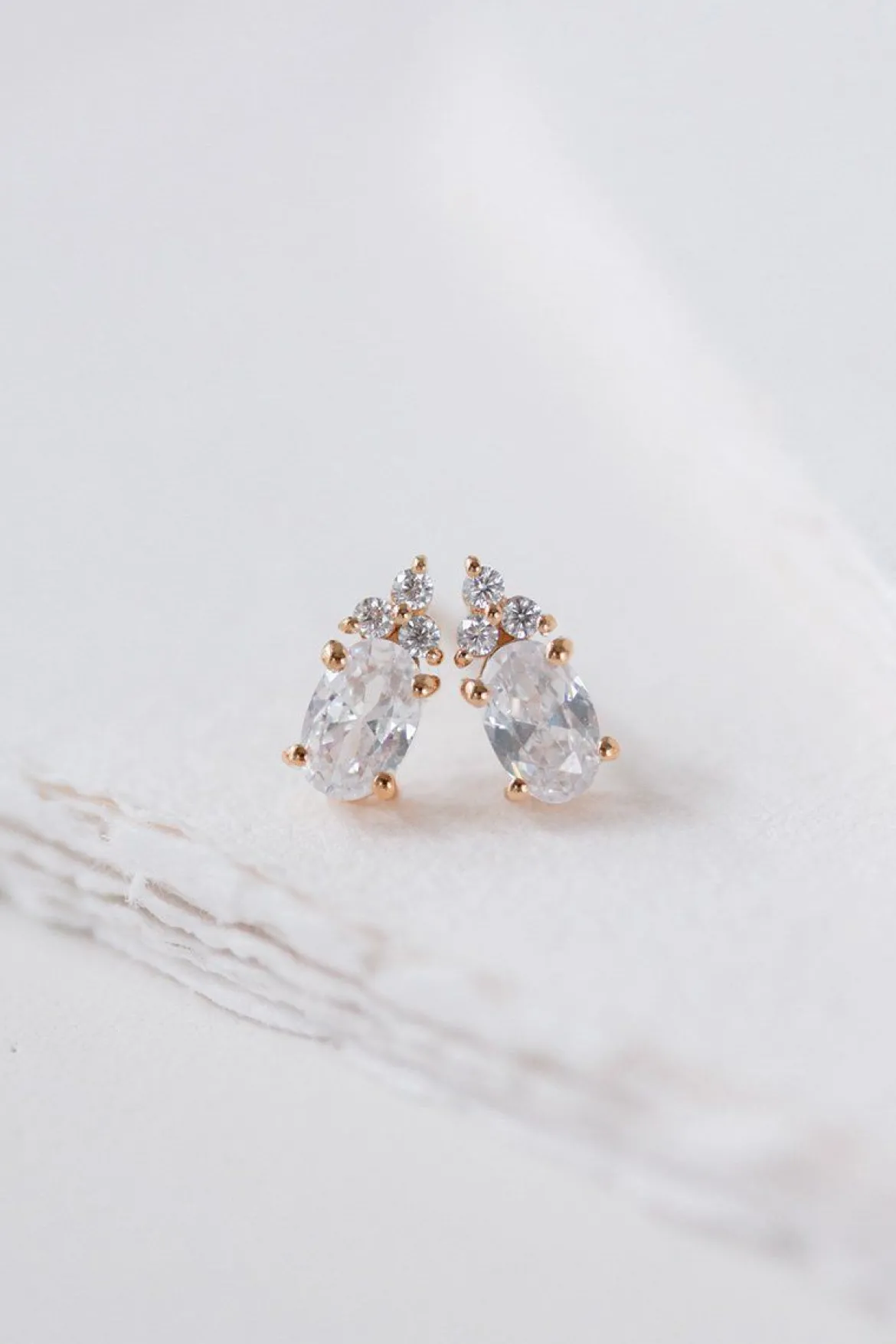 Braut Ohrstecker mit Zirkonia Kristallen - Dazzling Beauty