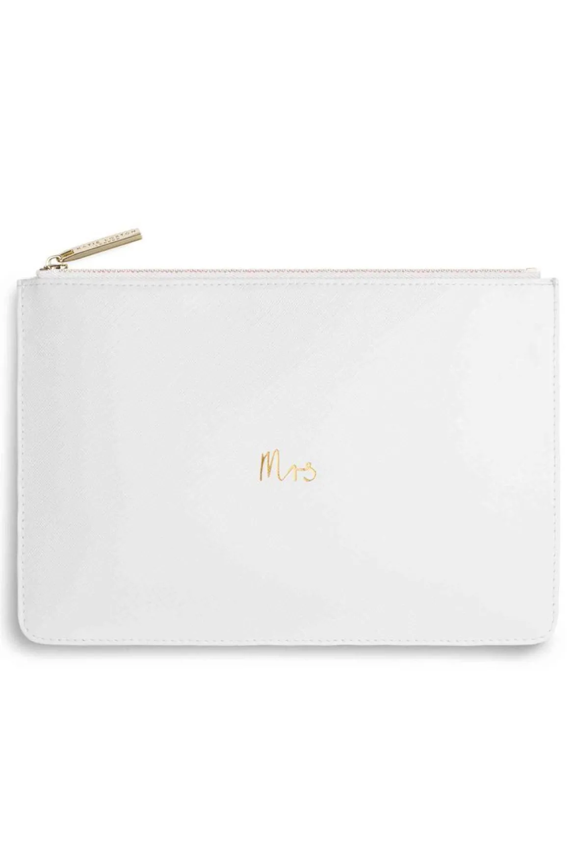 Braut-Pouch, Clutch mit Schriftzug "Mrs" in Chalky White – Katie Loxton