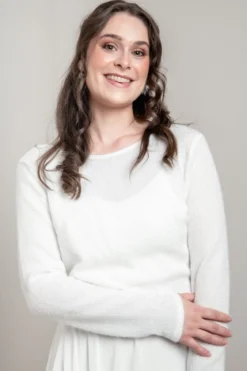 Braut Pullover mit Rückenausschnitt