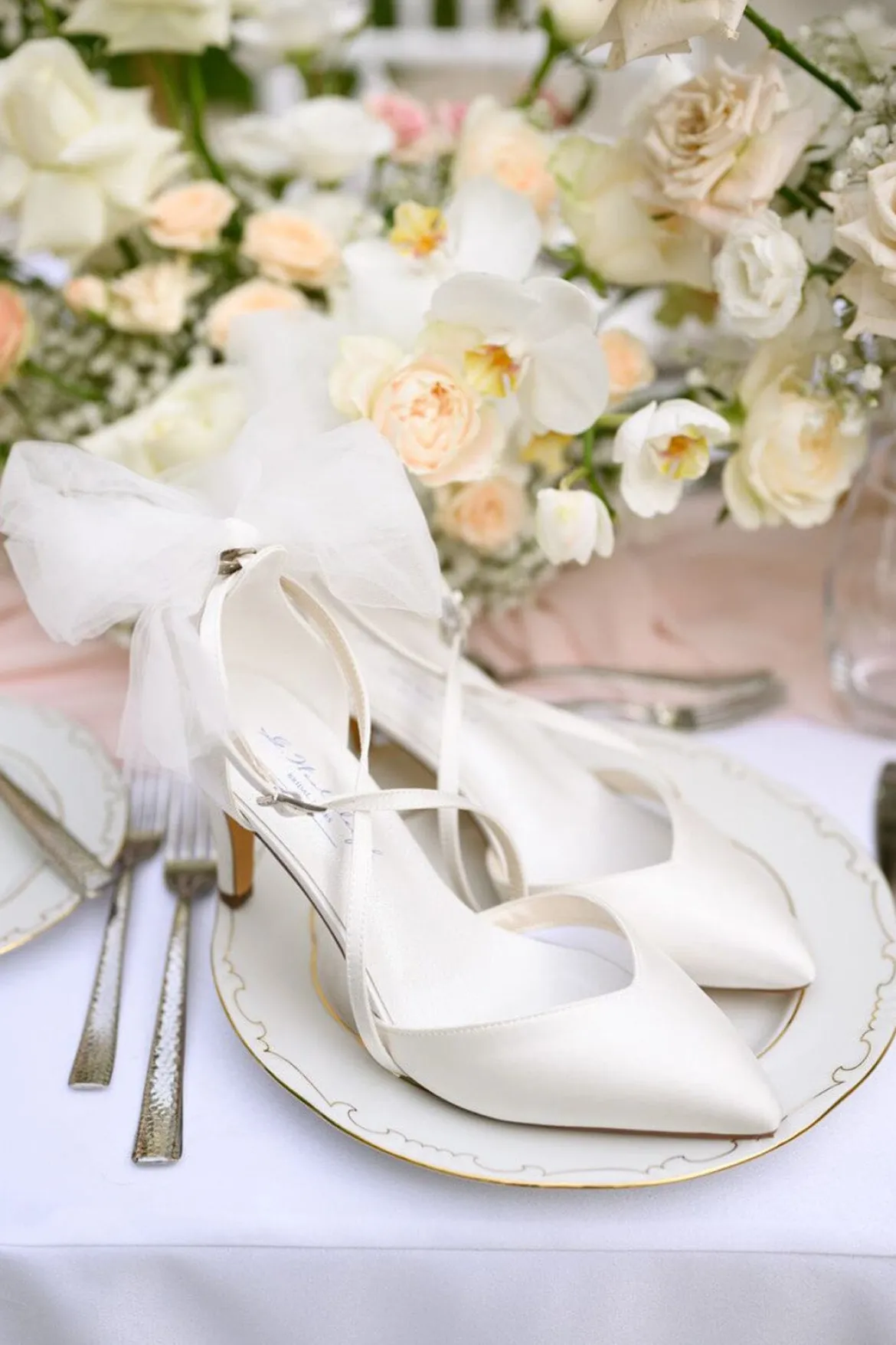 Brautschuh mit abnehmbarer Schleife – Florence | G.Westerleigh