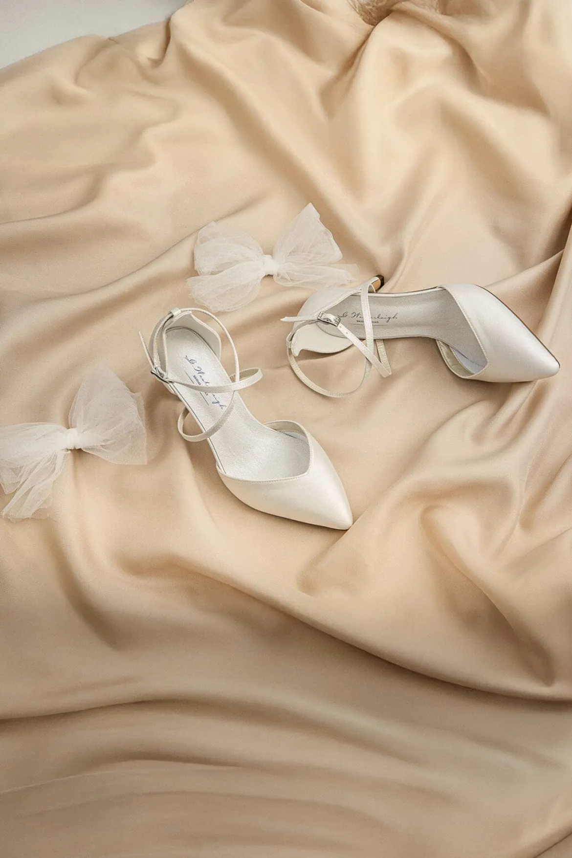 Brautschuh mit abnehmbarer Schleife – Florence | G.Westerleigh