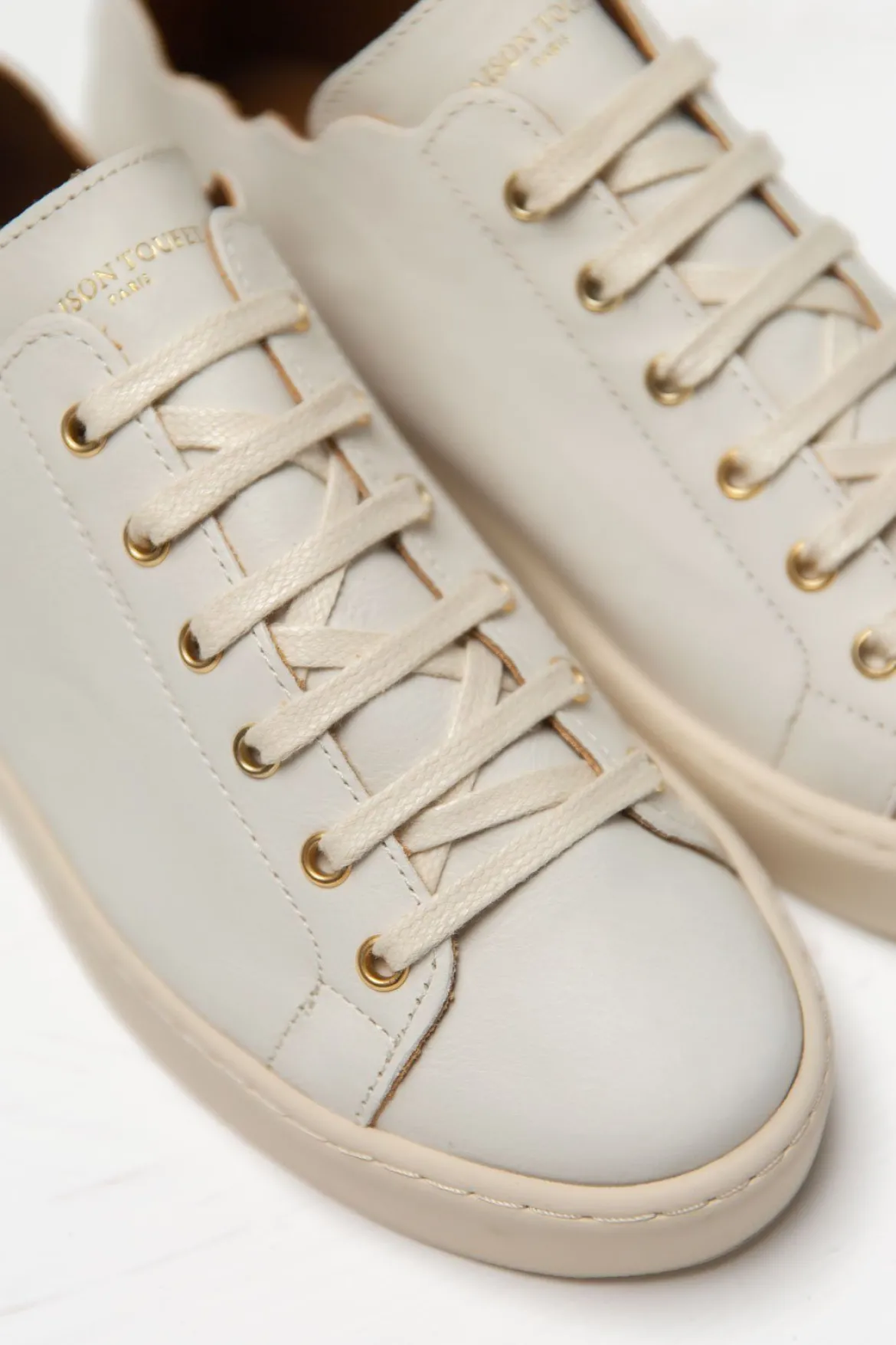 Braut Sneaker aus nachhaltigem Leder - Julie Beige
