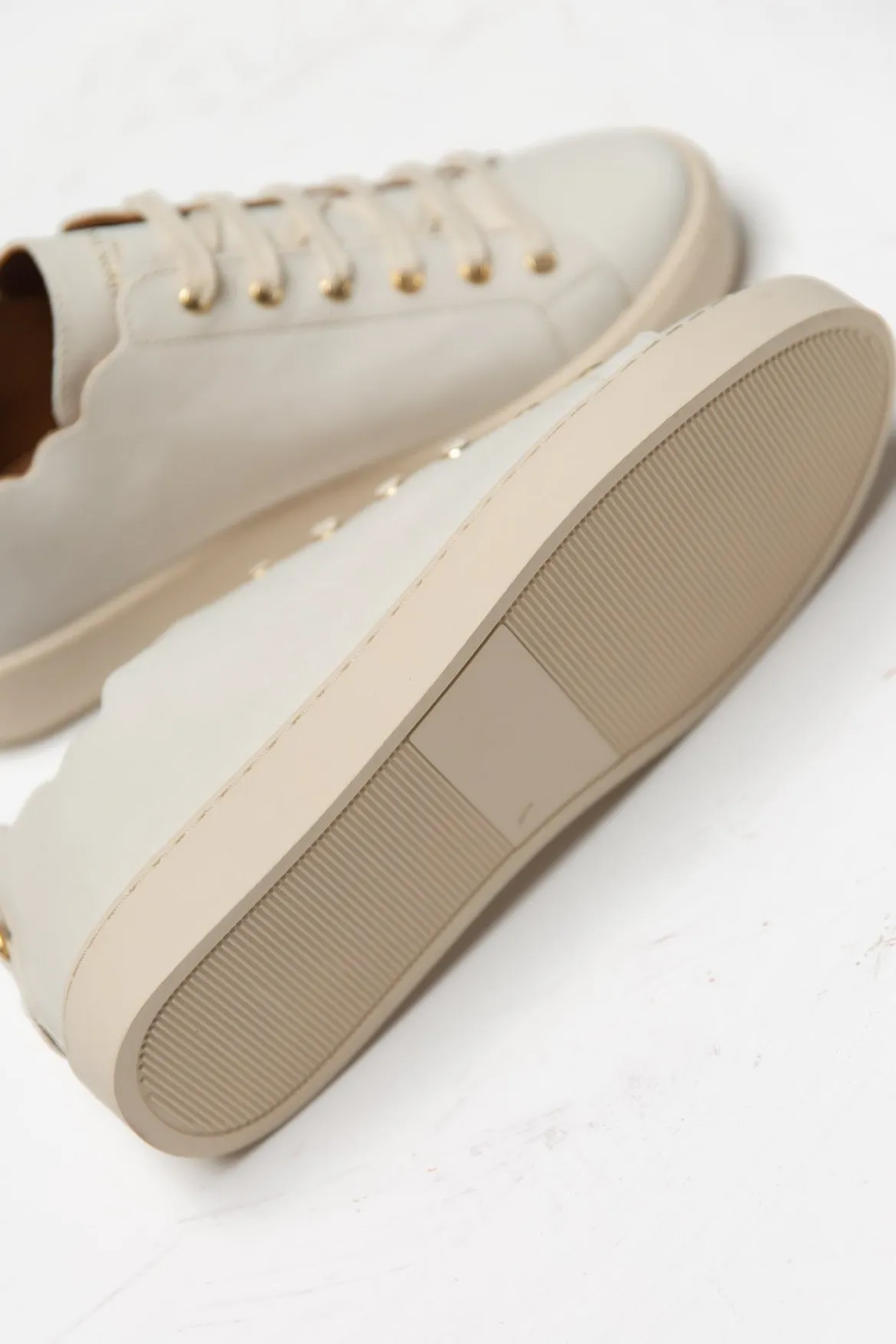 Braut Sneaker aus nachhaltigem Leder - Julie Beige