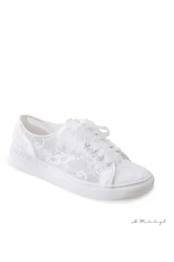 Braut Sneakers mit Blumenspitze – Nadine | G.Westerleigh