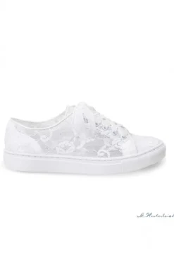Braut Sneakers mit Blumenspitze – Nadine | G.Westerleigh