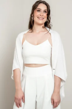 Braut Strickjacke aus Kaschmir mit weiten Ärmeln