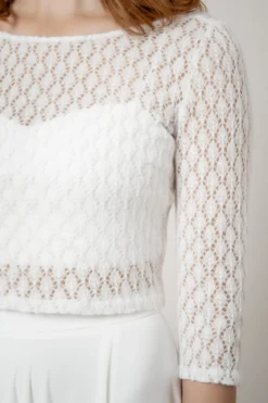 Braut Strick-Top mit Vintagemuster – Haldis noni
