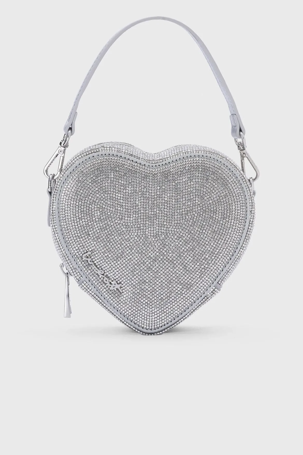 Braut Tasche in Herzform – Midi Heart Bag Crystal Silver | Weat