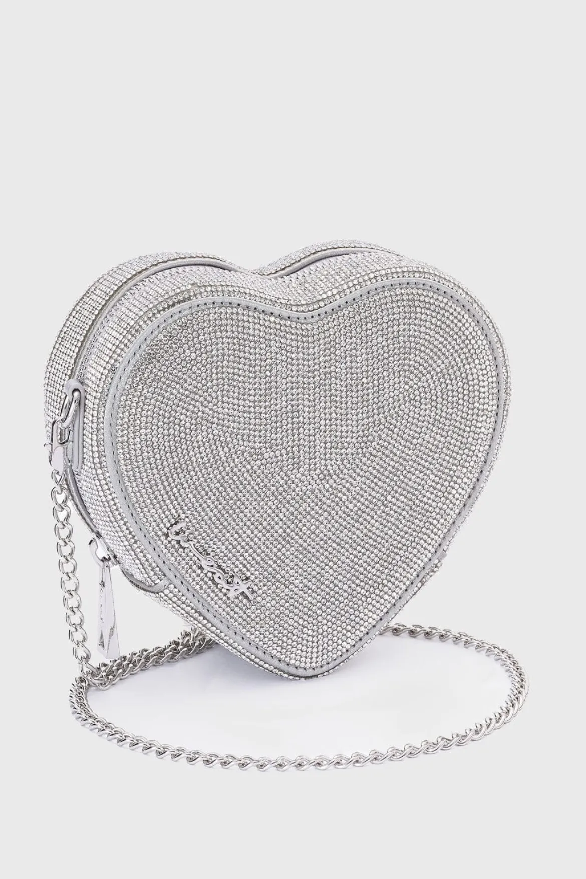 Braut Tasche in Herzform – Midi Heart Bag Crystal Silver | Weat