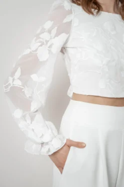 Braut Top mit Blumenmuster – Laina noni