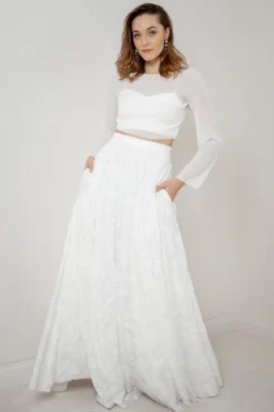 Chiffon-Braut Rock mit Muster – Gillianne noni