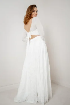 Chiffon-Braut Rock mit Muster – Gillianne noni