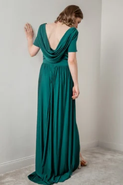 Dunkelgrünes Brautjungfernkleid | Eliza & Ethan