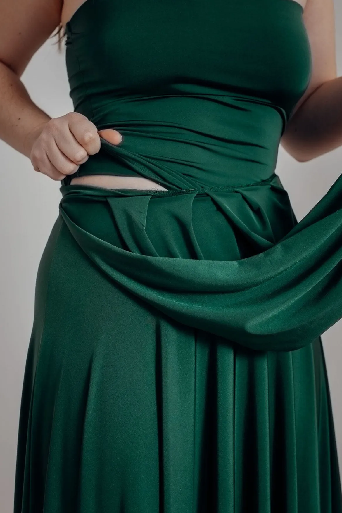 Dunkelgrünes Unterziehtop – Long Jersey Bandeau Forest Green Twobirds