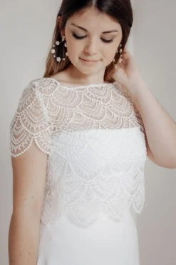 Elastisches Unterziehtop – Long Jersey Bandeau Ivory Twobirds