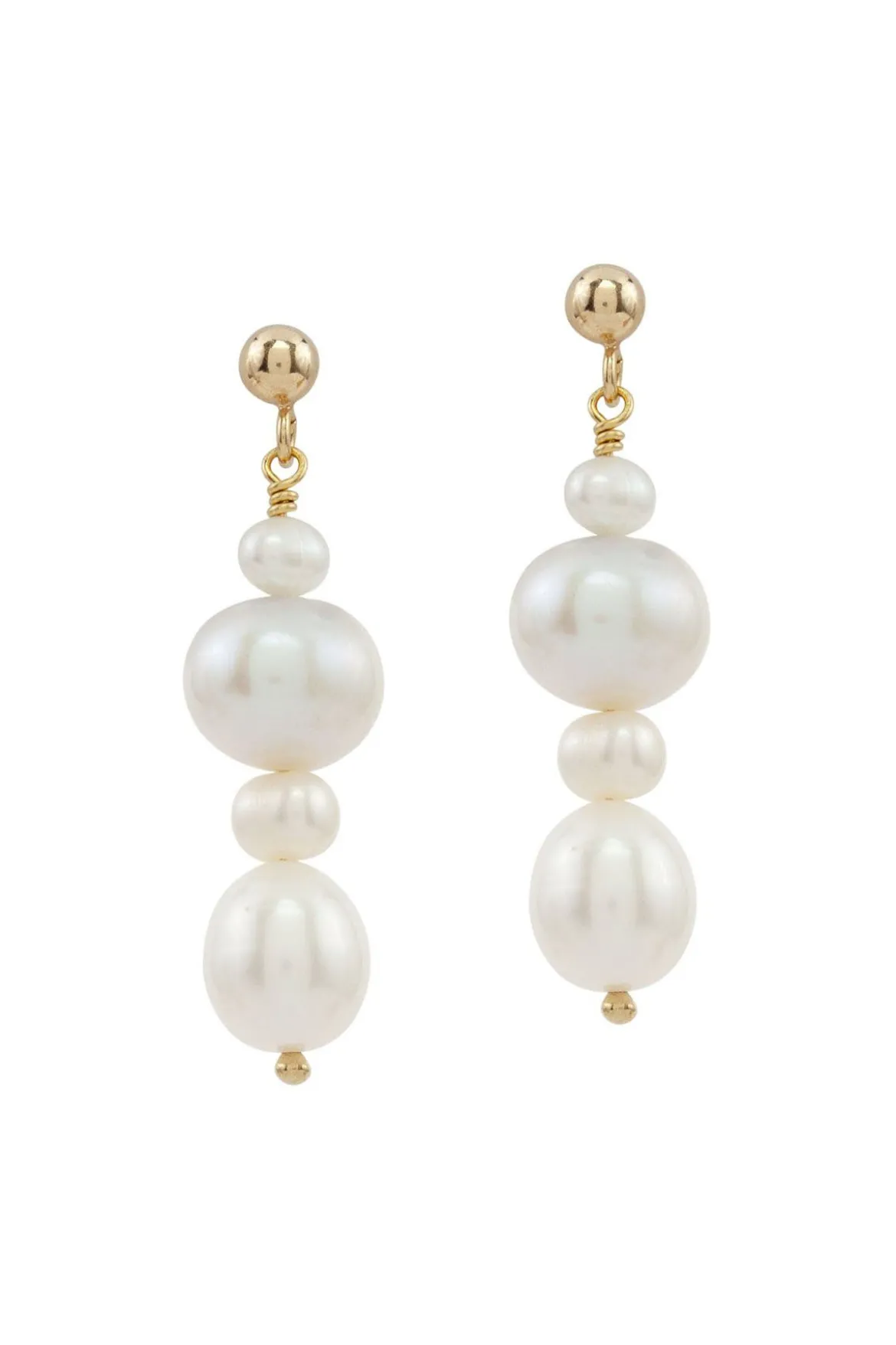 Elegante Braut Ohrringe mit Perlen Anhänger - Love Match