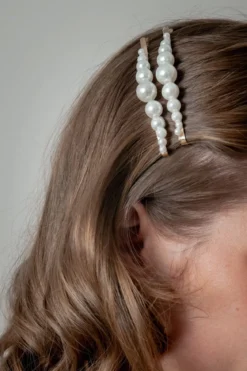 2-er Set Haarklemmen mit Kunstperlen | The Perfect Bridal Company