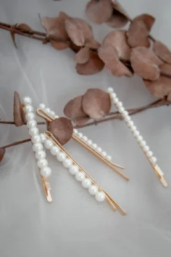 4-er Set Haarklemmen mit Kunstperlen | The Perfect Bridal Company