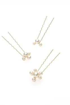 3-er Set Perlen-Haarpins