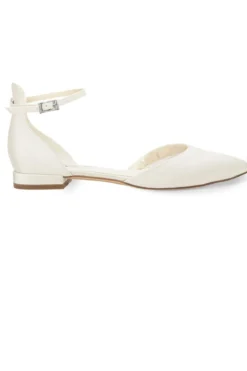 Flache Brautschuhe aus Satin – Ava Ivory Satin | G.Westerleigh
