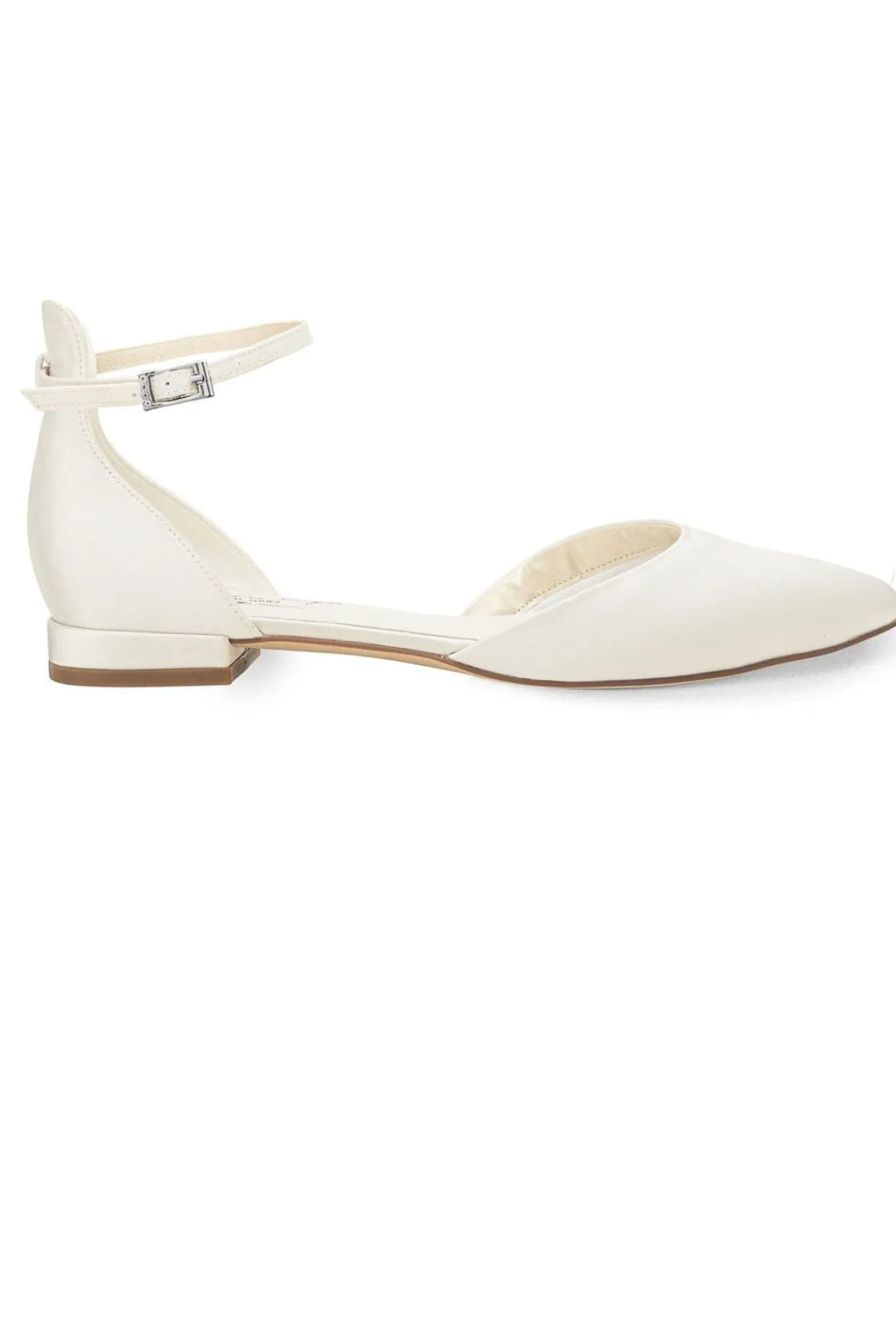 Flache Brautschuhe aus Satin – Ava Ivory Satin | G.Westerleigh