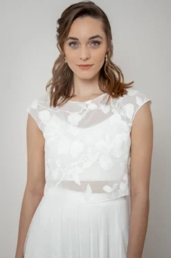 Gemustertes Braut Top aus Chiffon – Eniz noni
