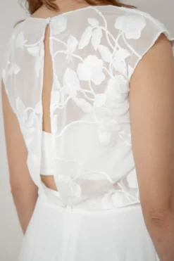 Gemustertes Braut Top aus Chiffon – Eniz noni