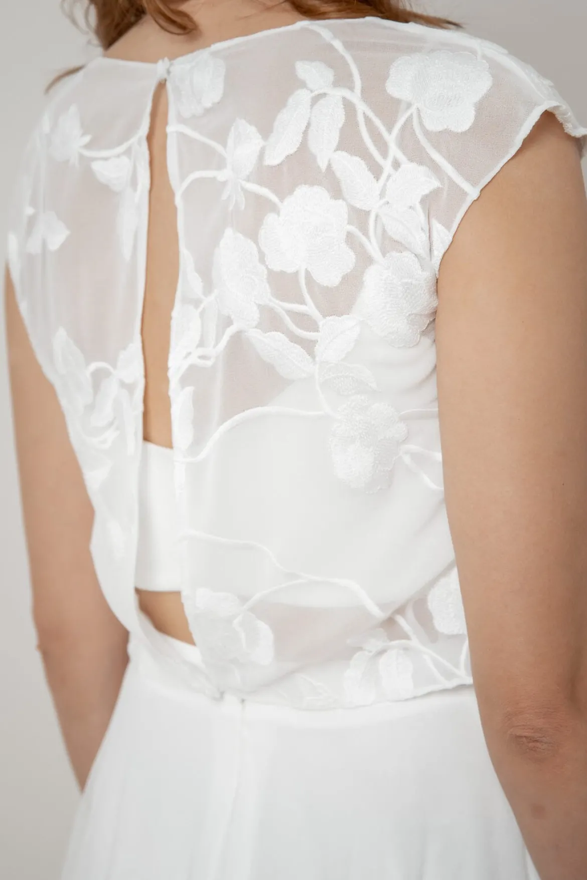 Gemustertes Braut Top aus Chiffon – Eniz noni