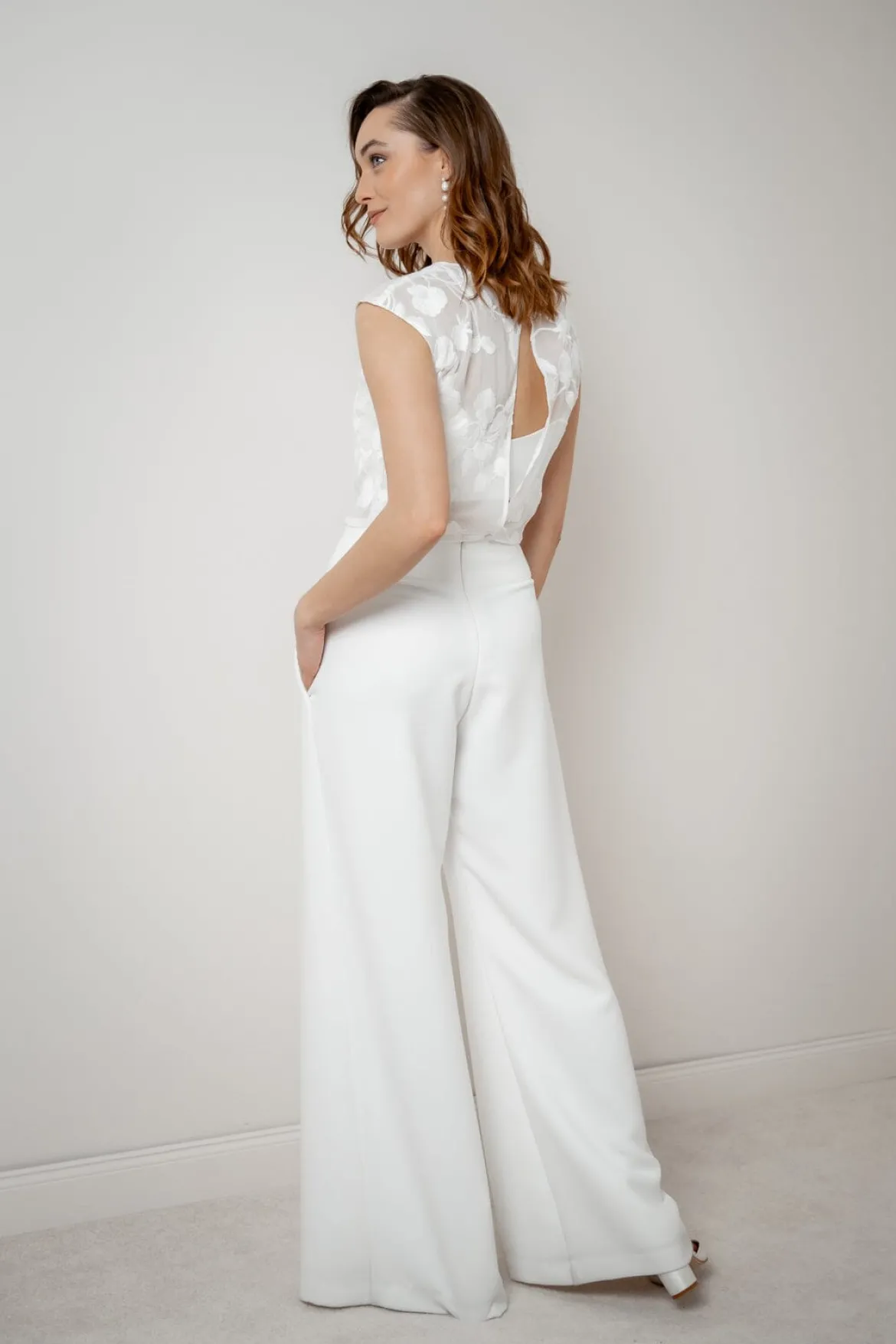 Gemustertes Braut Top aus Chiffon – Eniz noni