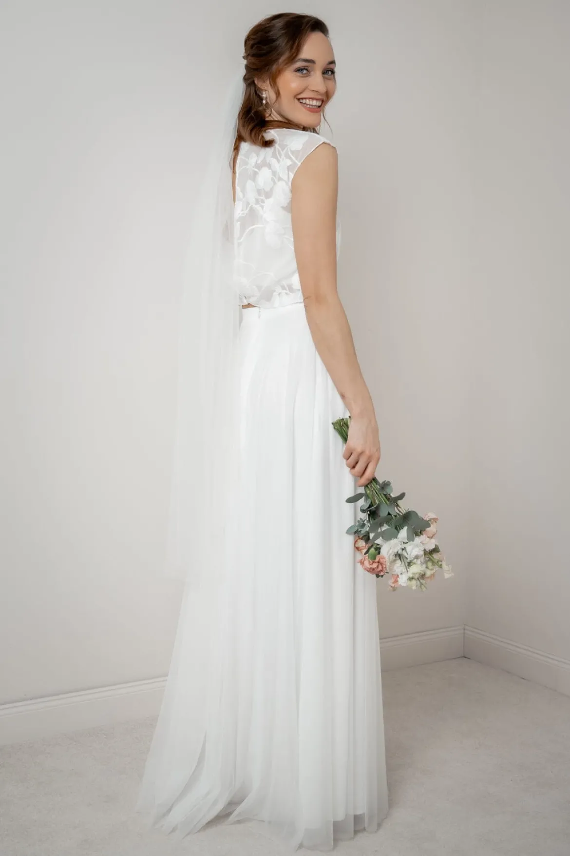 Gemustertes Braut Top aus Chiffon – Eniz noni