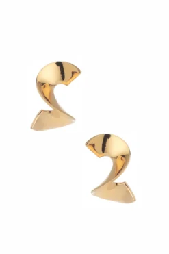 Goldfarbene Ohrstecker in Twist-Optik