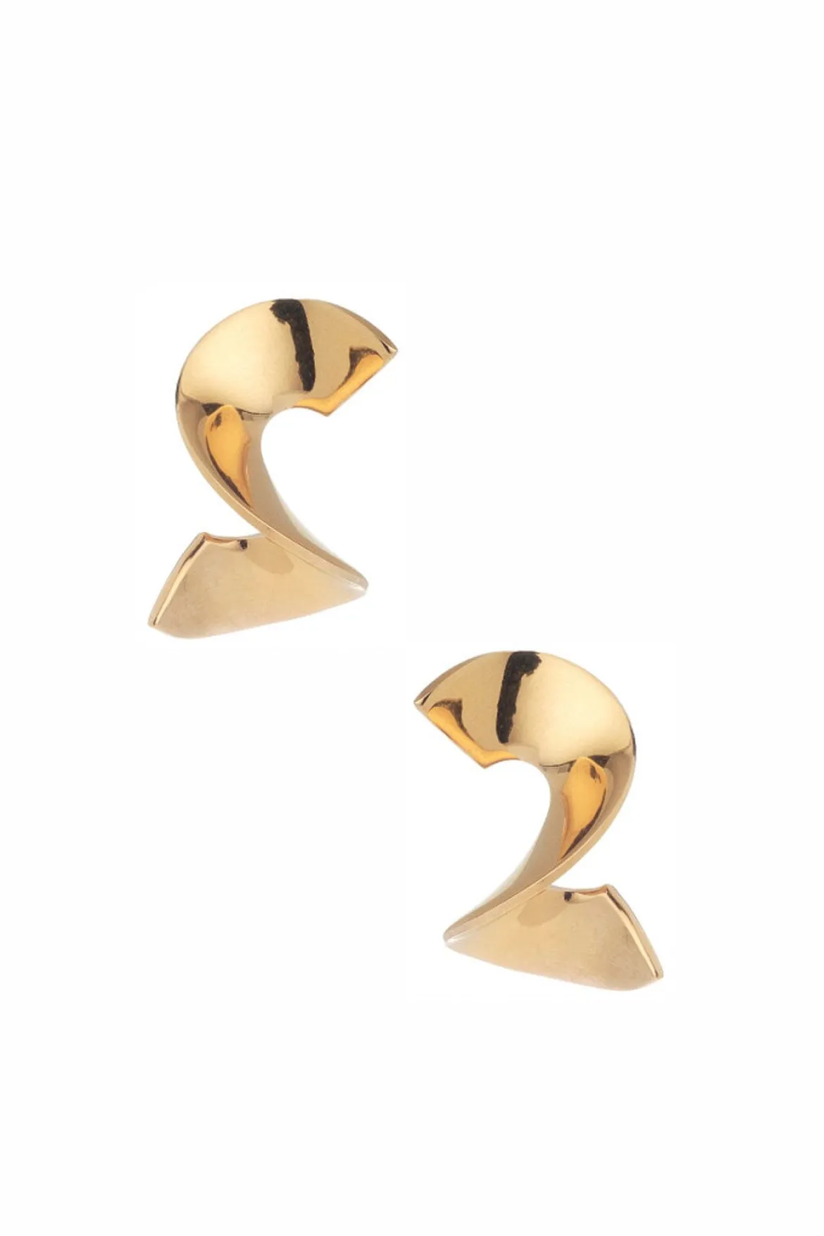 Goldfarbene Ohrstecker in Twist-Optik