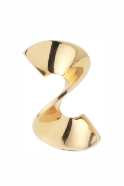 Goldfarbene Ohrstecker in Twist-Optik