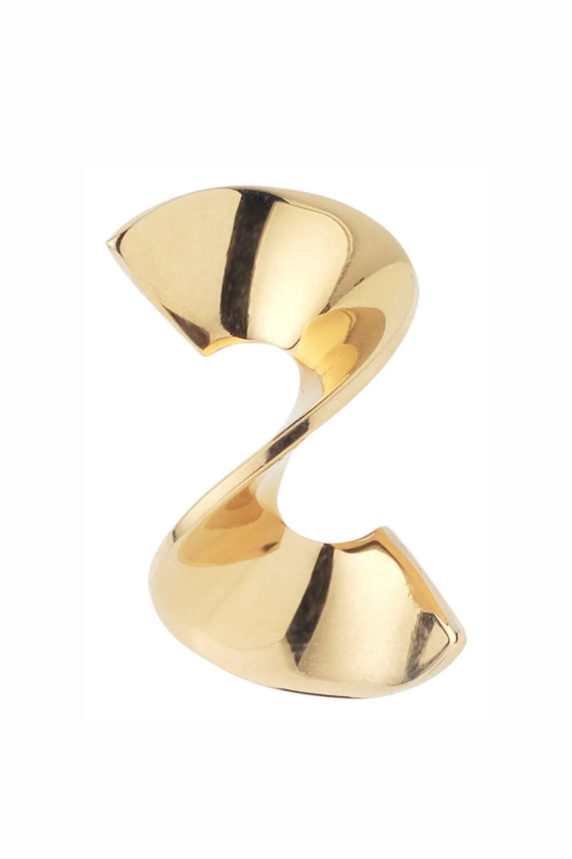 Goldfarbene Ohrstecker in Twist-Optik