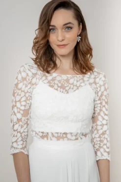Halbtransparentes Braut Top – Heda noni
