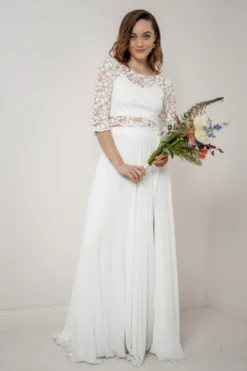Halbtransparentes Braut Top – Heda noni